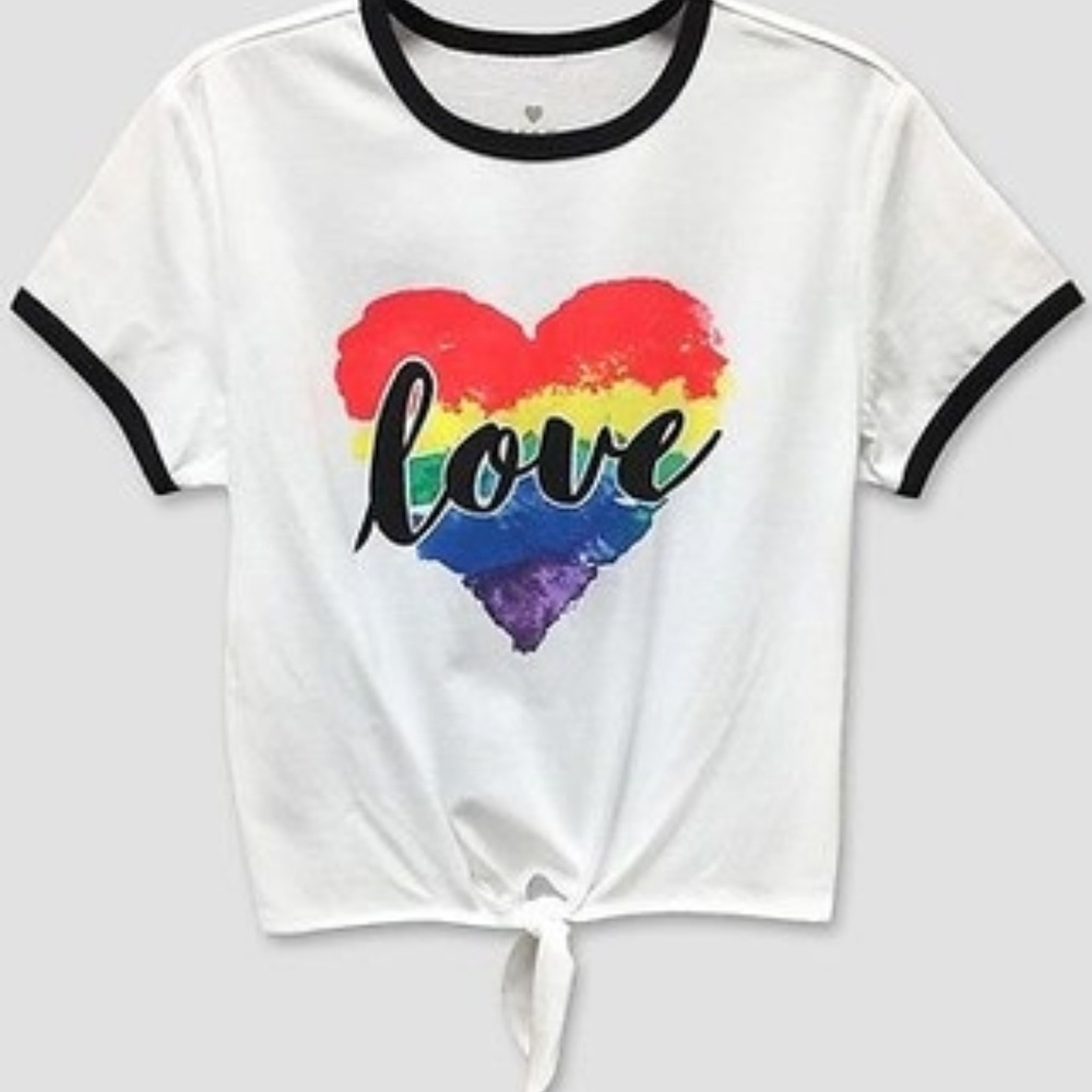 Pride Plus Love Wins Ringer T-Shirt Plus Size